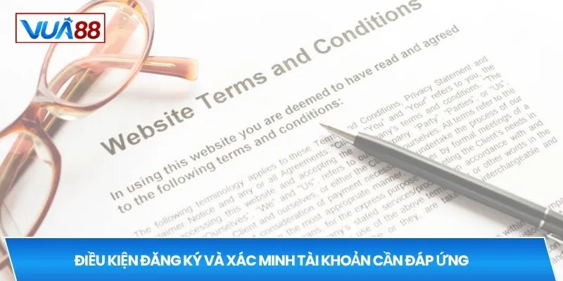 Điều kiện đăng ký và xác minh tài khoản cần đáp ứng