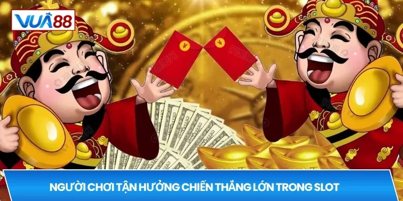 Người chơi tận hưởng chiến thắng lớn trong slot