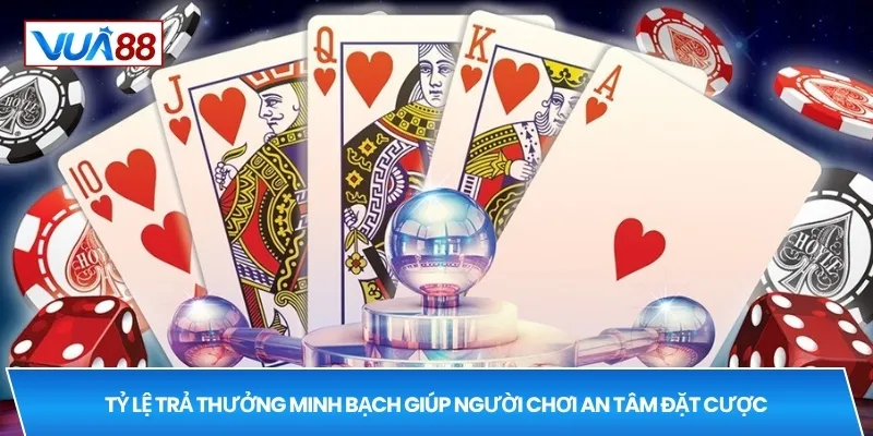 Tỷ lệ trả thưởng minh bạch giúp người chơi an tâm đặt cược