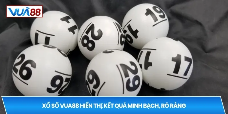 Xổ số VUA88 hiển thị kết quả minh bạch, rõ ràng